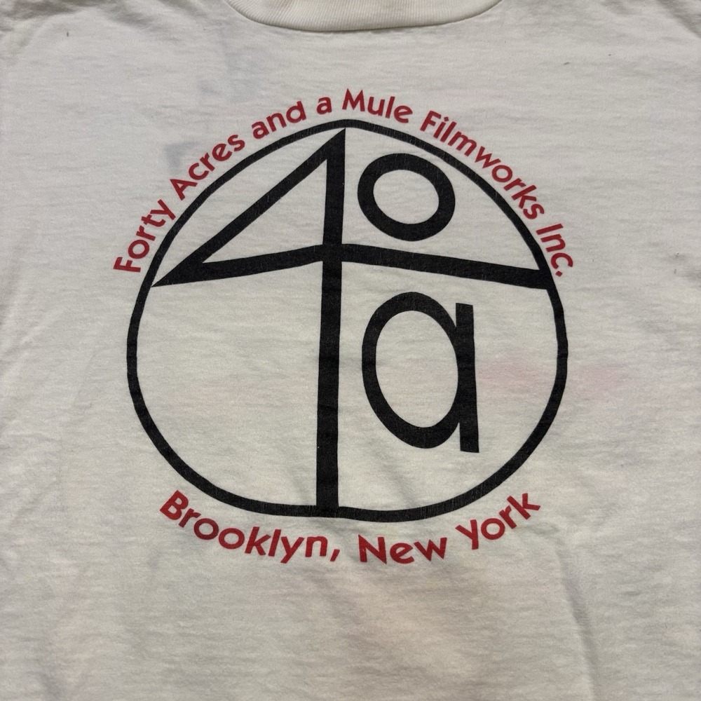 Vintage 40 Acres And A Mule Film T Shirt Spike Lee NYC Movie Jordan Brooklyn - Picture 6 of 16